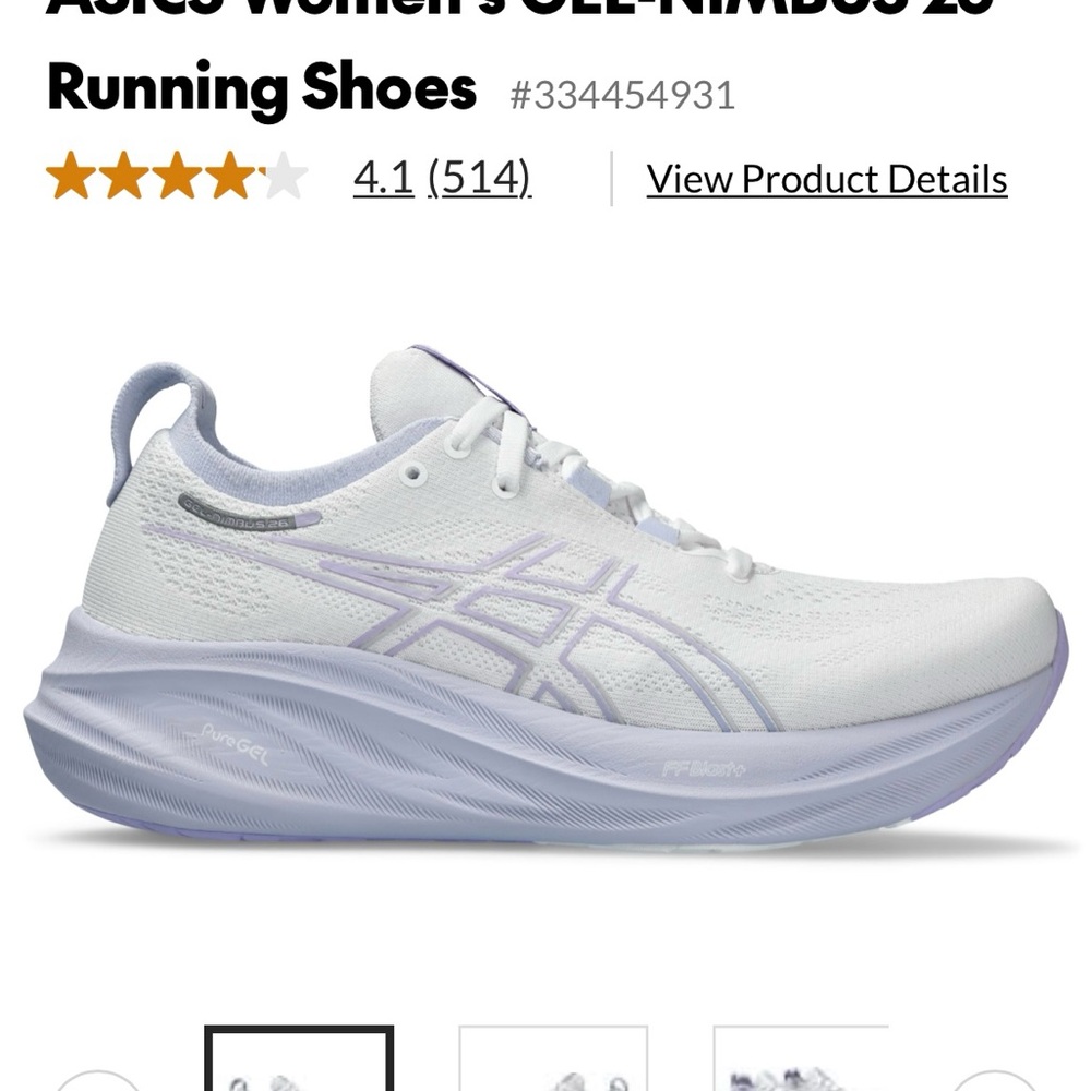 ASICS Women's GEL-NIMBUS 26 Running Shoes - White